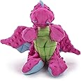 goDog Dragon With Chew Guard Technology Tough Plush Dog Toy, Pink, Large