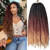 Marley Twist Braiding Hair, 1B/30/27, 24 inch, 8 Packs | Cuban Twist Hair, Afro Kinky Curly Crochet Braids, Synthetic Low Maintenance Skin-Friendly Marley Twist Hair Extensions