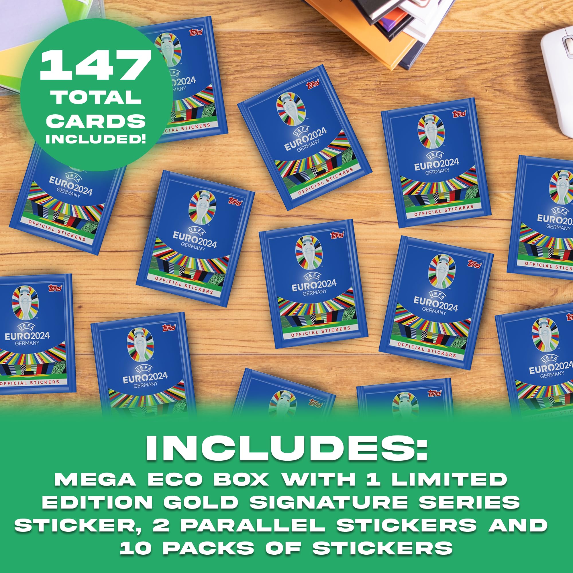 Mua Topps Euro 2024 Soccer Sticker Bundle, Including Mega Eco Box with ...