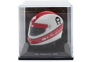 OPO 10 - Formula 1 Helmet Compatible with Ferrari F1: Clay Regazzoni 1974-1/5 Scale - CAS18