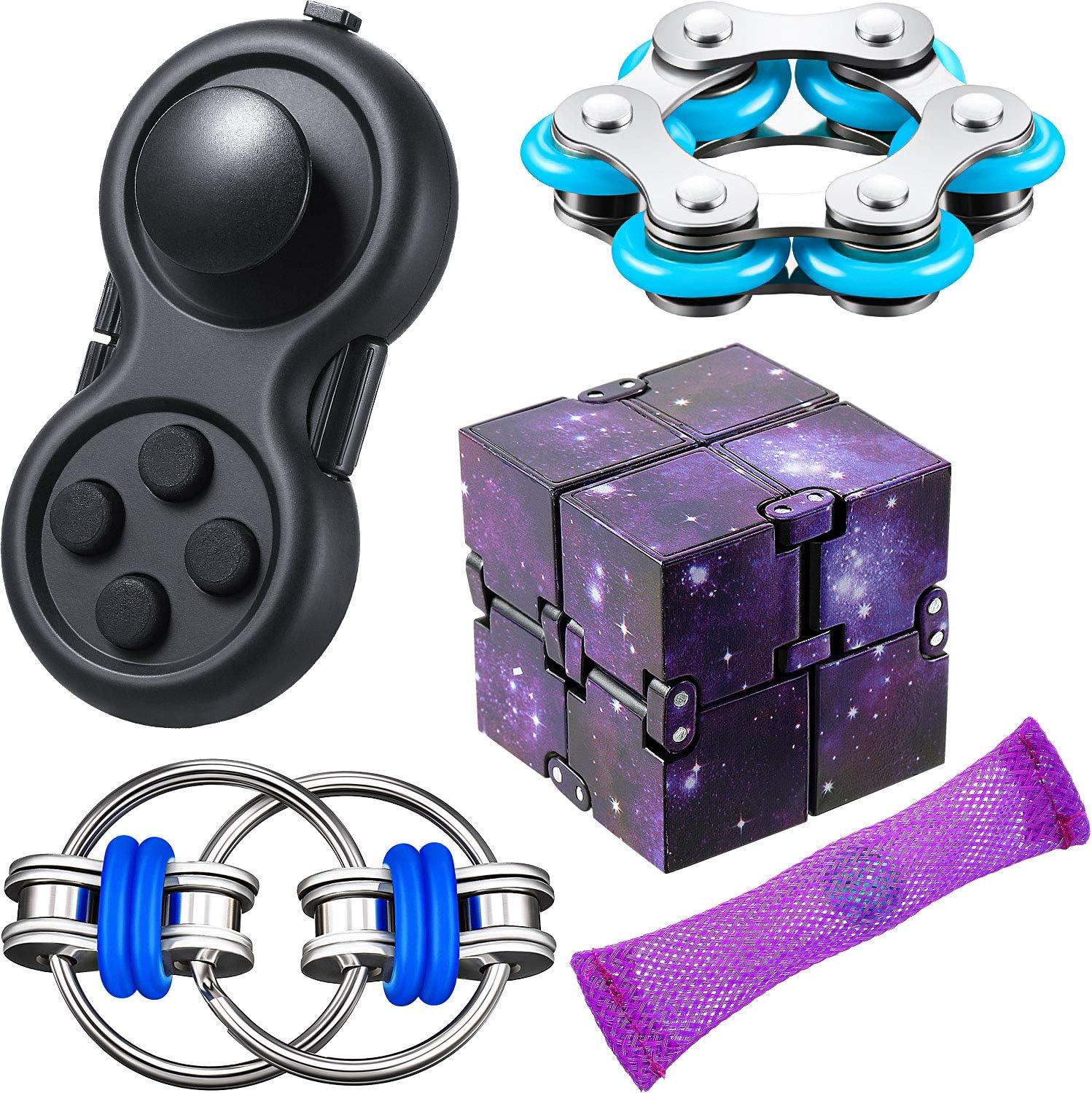 Amazon Com 5 Pieces Fidget Toy Set Include Six Roller Chain Fidget Key Flippy Chain Starry Infinity Cube And Fidget Controller Pad Stress Reducer Marble Fidget Toy For Autism Stress And Anxiety Relief Amazon Com 5 Pieces Fidget Toy Set Include Six Roller Chain Fidget Key Flippy Chain Starry Infinity Cube And Fidget Controller Pad Stress Reducer Marble Fidget Toy For Autism Stress And Anxiety Relief
