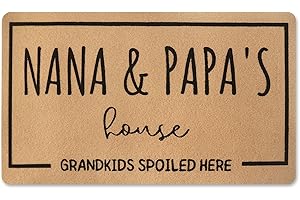 SELORY Gifts for Grandma,Christmas Nana Gifts,Gifts for Grandparents,Nana and Papa Gifts,Christmas Gigi Mimi Gifts from Granddaughter Grandson Grankids,Doormats Home Decor-Nana Papa's House