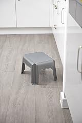 Addis Step Stool Solid Metallic Silver 1 510044 150kg UK Made view 4