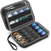 USA Gear Hard Shell Dart Case - Protective Storage Carrying Case for Darts (8), Tips, Flights, Shafts, Sharpeners, More Accessories - Compatible with Soft Tip and Steel Tip (Black)