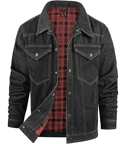 ジャケット・アウター HEAVY WOOL NO COLLAR PRISONER JACKET Men's Lowbrow Art Co Prison Yard Work Shop Long Denim Jacket