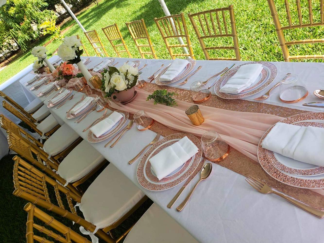 Best peach table runner bulk