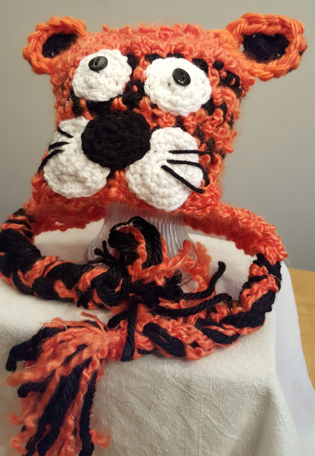 crochet tiger hat