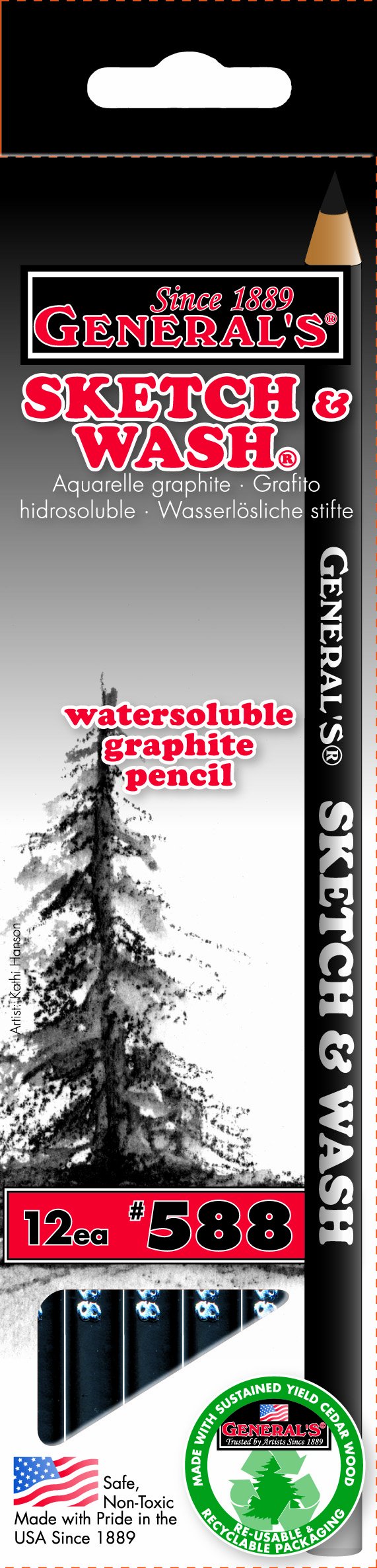 General Pencil Sketch and Wash Pencils 12 kg