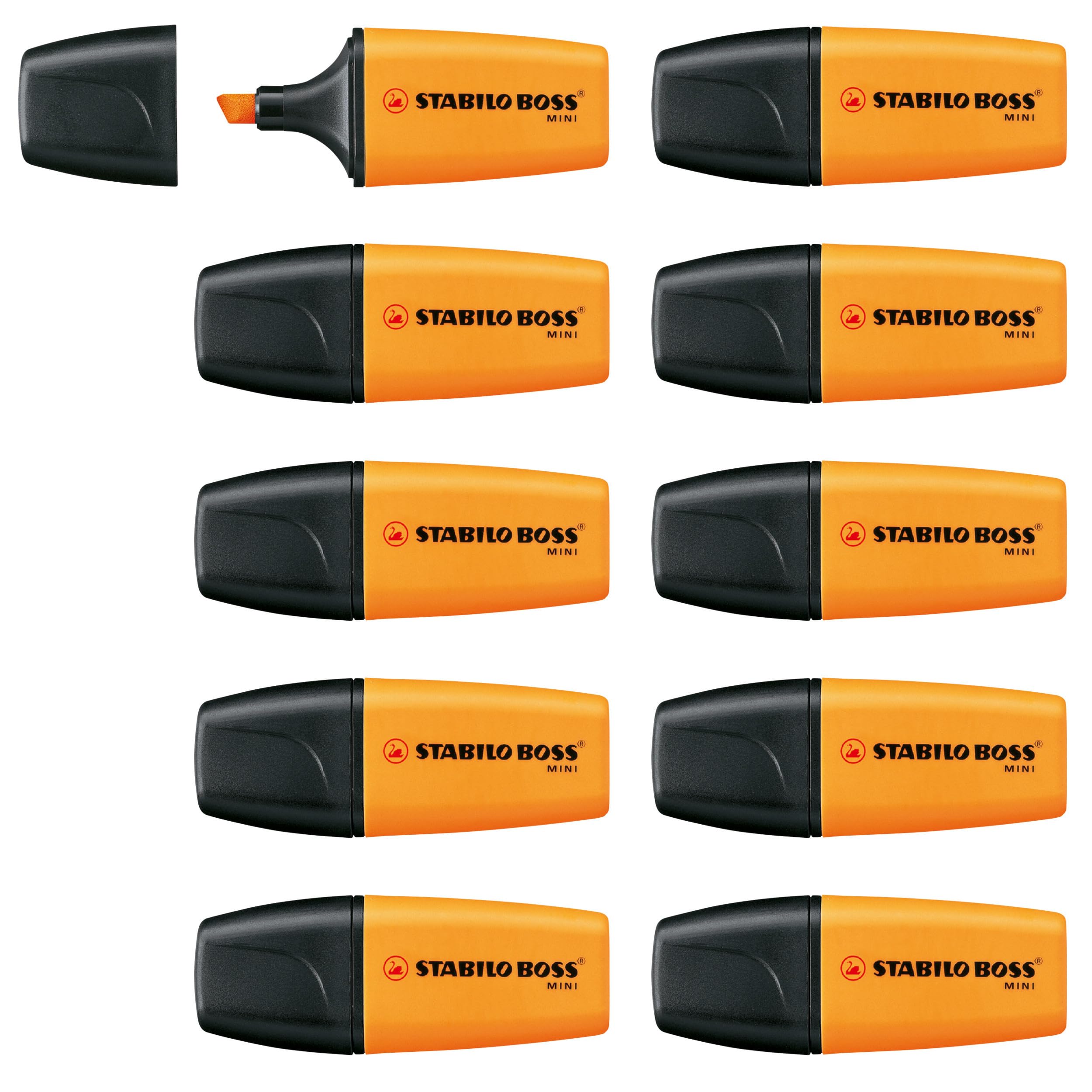 STABILO Highlighter BOSS MINI - Pack of 10 - Orange