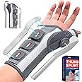 FEATOL Carpal Tunnel Wrist Brace Night Support, FSA or HSA Thumb Spica Splint Right Hand for De Quervains Tenosynovitis, Tendonitis, Wrist Brace With Thumb Support-Small/Medium-Women & Men, Pink