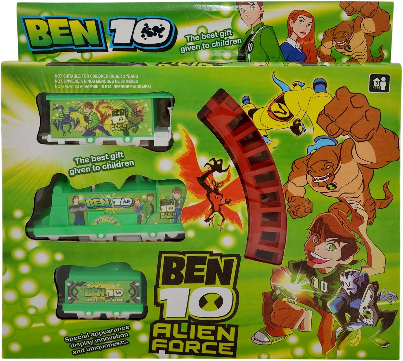 Chords Ben 10 Alien Force Train Track Simulation Vehicle Set for Kids