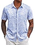 COOFANDY Men Tropical Shirts Holiday Hawaiian
