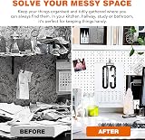 SKYFOOST 6pc White Pegboard Panels Wall Mount Display Kit for Organizer Storage view 5