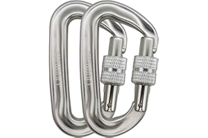 Outmate 12kN 3.2"x2" Heavy-Duty Carabiner Clips - Durable, Lightweight Aluminum Alloy Carabiners for Hiking, Camping, Keychains, Dog Leashes, Hammocks & More