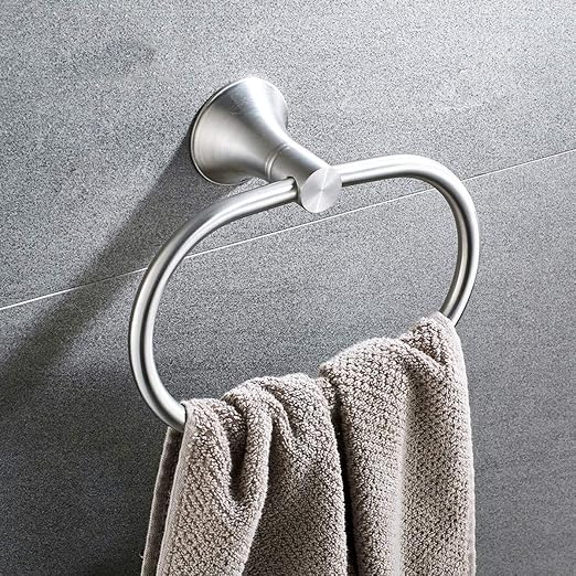 Amazon Com Jx Pep Stainless Steel Bath Towel Holder Hand Towel Ring Hanging Towel Hanger Bathroom Accessories Wall Mount Towel Rail For Bathroom Kitchen Home Kitchen
