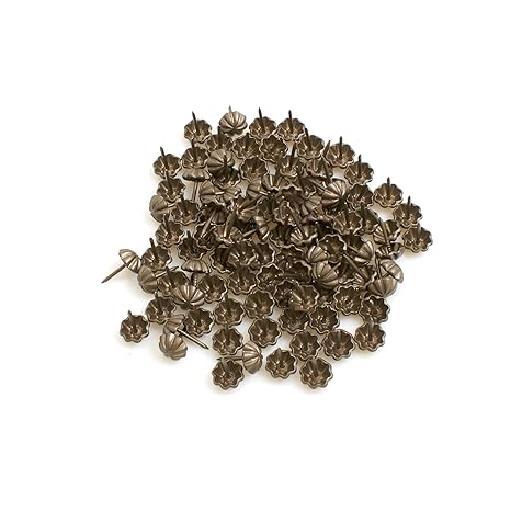 Design61 Ziernägel 100 St. Polsternägel Möbelnägel 13x12mm Retro altmessing