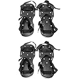 QWORK Gunite Spiked Shoes, 2 Pair Lawn Aerator Shoes with 1" Short Spikes Perfect For Epoxy Floor, Overlays, Cover Installati