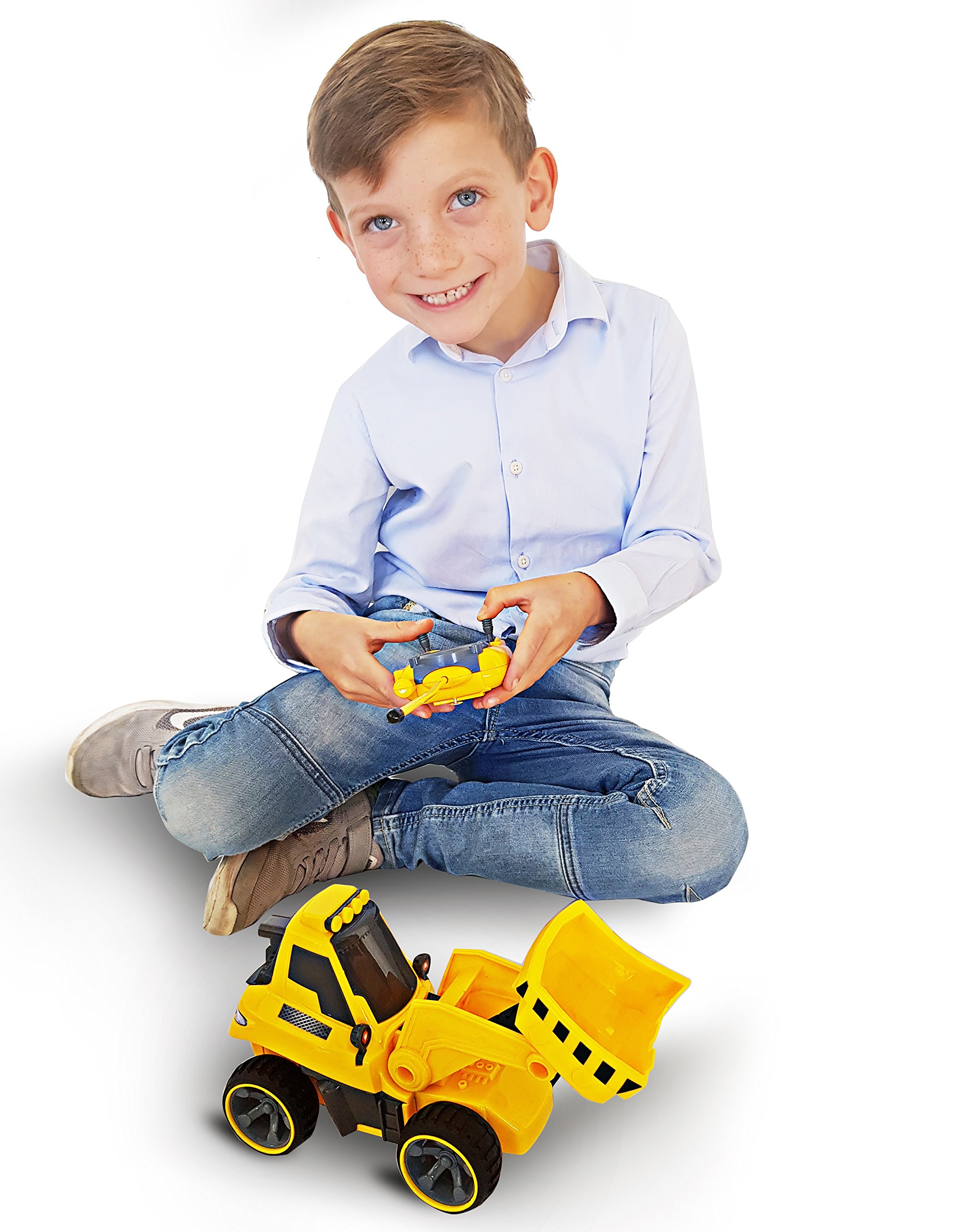 Remote Control Digger Truck Toy For 3,4,5,6 Year Old Boys Girls TG659