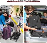 SOLEJAZZ Folding Hand Truck Dolly 500 lb 6 Wheels 2 Straps Black view 5
