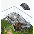 YZHZOM Turtle Basking Platform Floating Turtle Platform Tortoise Climbing Platform with Suction Cups, Float Resting Terrace for Frogs, Terrapins Floating Turtle Dock (Stone)