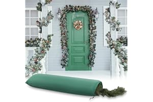 Dansydaisy Christmas Garland Storage Bag Fits up to 15 ft Garland Large 420D Thickened Polyester Drawstring Storage Containers for Holiday Xmas(Dark Green)