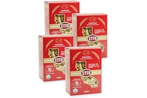 Etto Pasta- Organic Trombe Pasta- Single Ingredient- Non-GMO Pasta- Vegan, Vegetarian, Organic Pasta. Protein-rich, All Natural- Durum Wheat Semolina Gourmet Pasta. Small Batch Crafted Pasta. Proudly Made in California- 4 Boxes (4 Pounds)