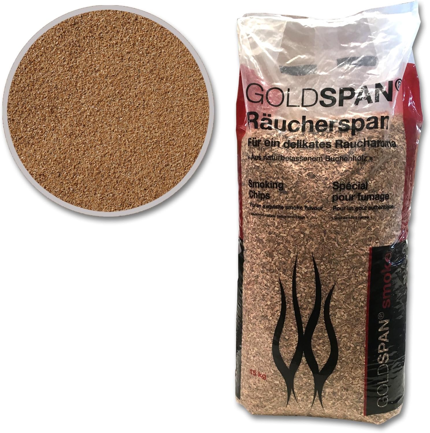 30 kg GOLDSPAN Smoke Räucherspäne Räuchern Buche Smoking Räuchermehl Räucherholz