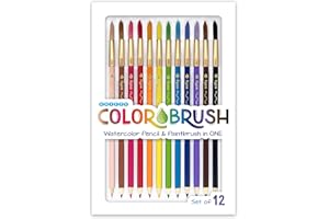 SNIFTY Colorbrush Watercolor Pencil and Paintbrush in One, Set of 12, Children, School