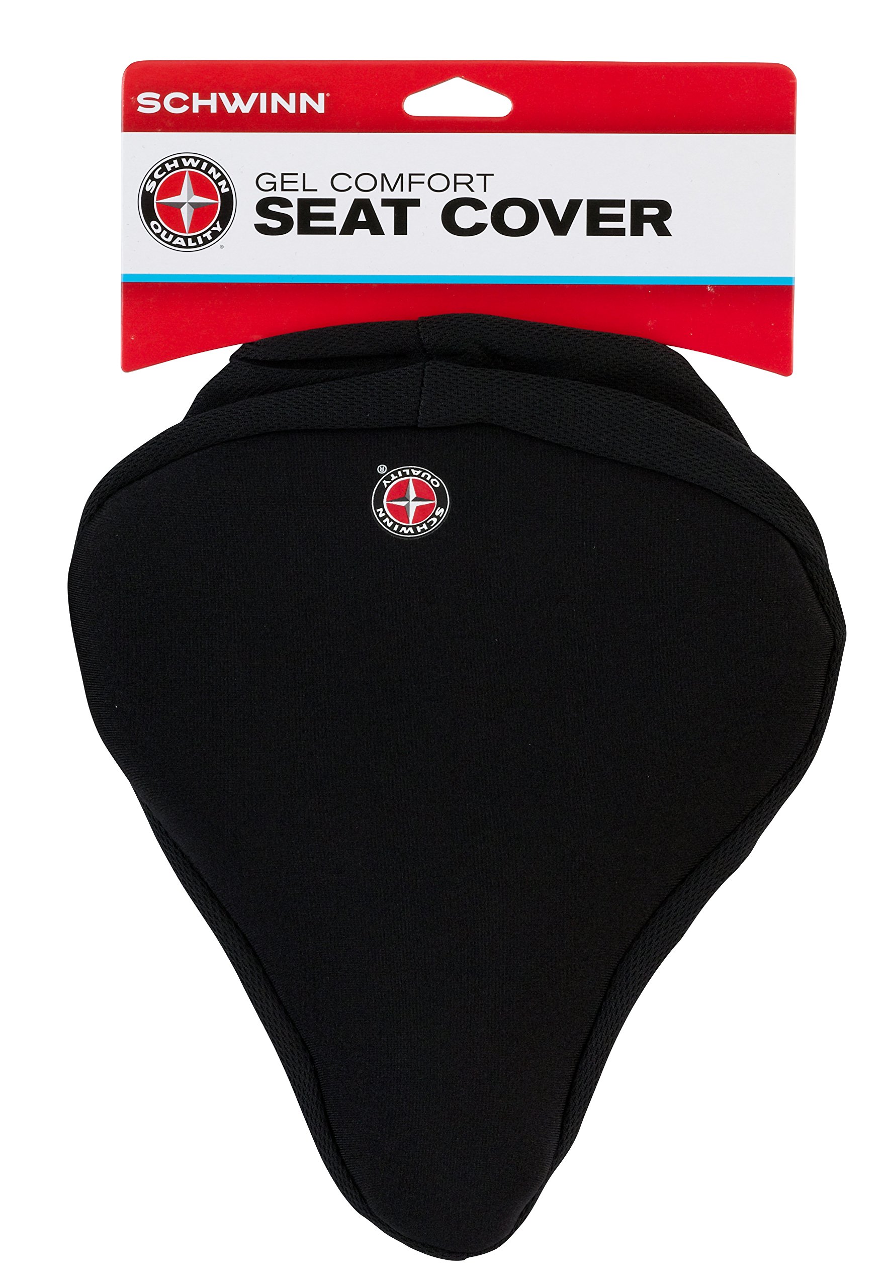 Schwinn Comfort Bike Seat, Gel, Super Wide Saddle Cover, Black on