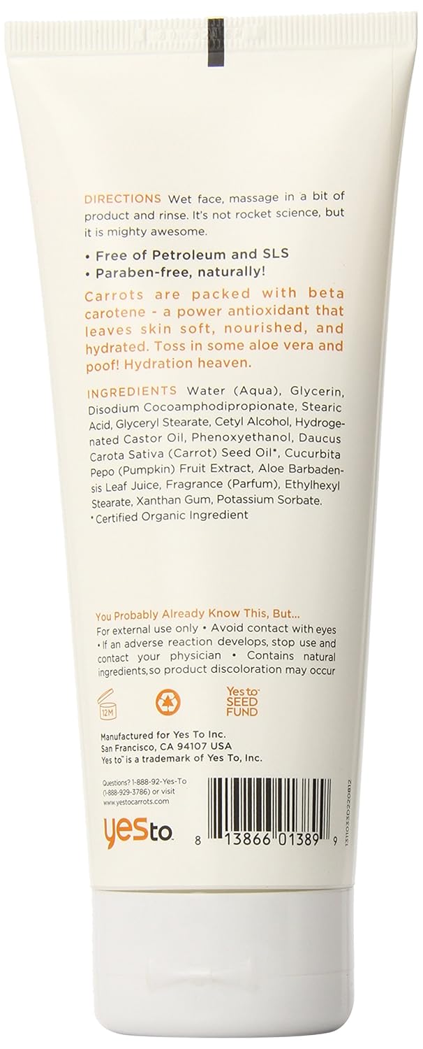 yes to carrots face wash
