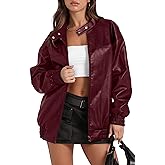 Sampeel Leather Jacket Women Faux Oversized Motorcycle Bomber Coats 2025 Fall Fashion Outfits Winter Clothes