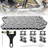 Podoy 415H Motorized Chain 110L Kit for 49cc 60cc 66cc 80cc Dirt Bike ATV | Heavy Duty Durable 415H Chain with Breaker &amp; Connector Links for 2 Stroke Engine Dirt Bikes, Pit Bikes &amp; ATVs, Easy Install
