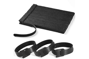 QTBLY 100 PCS 8 Inches Reusable Cable Ties | Adjustable Cord Wraps, Cable Straps | Hook & Loop Cord Organizer, Cable Management