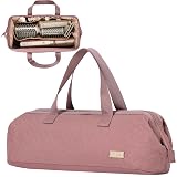 NISHEL Hair Tools Travel Carrying Bag, Portable Hair Air Wrap Dryer Case, Hair Dryer/Curling Iron/Airstraight Attachment Organizer, Rosewood-Pink