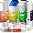iSpring F9K 1-Year Reverse Osmosis Water Filter Replacement Cartridge Pack w/Alkaline Remineralization Filters for 6-Stage RO Filtration Systems, Without RO Membrane