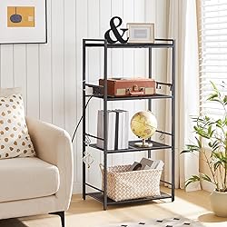 MAHANCRIS Bakers Rack with Power Outlet, Microwave