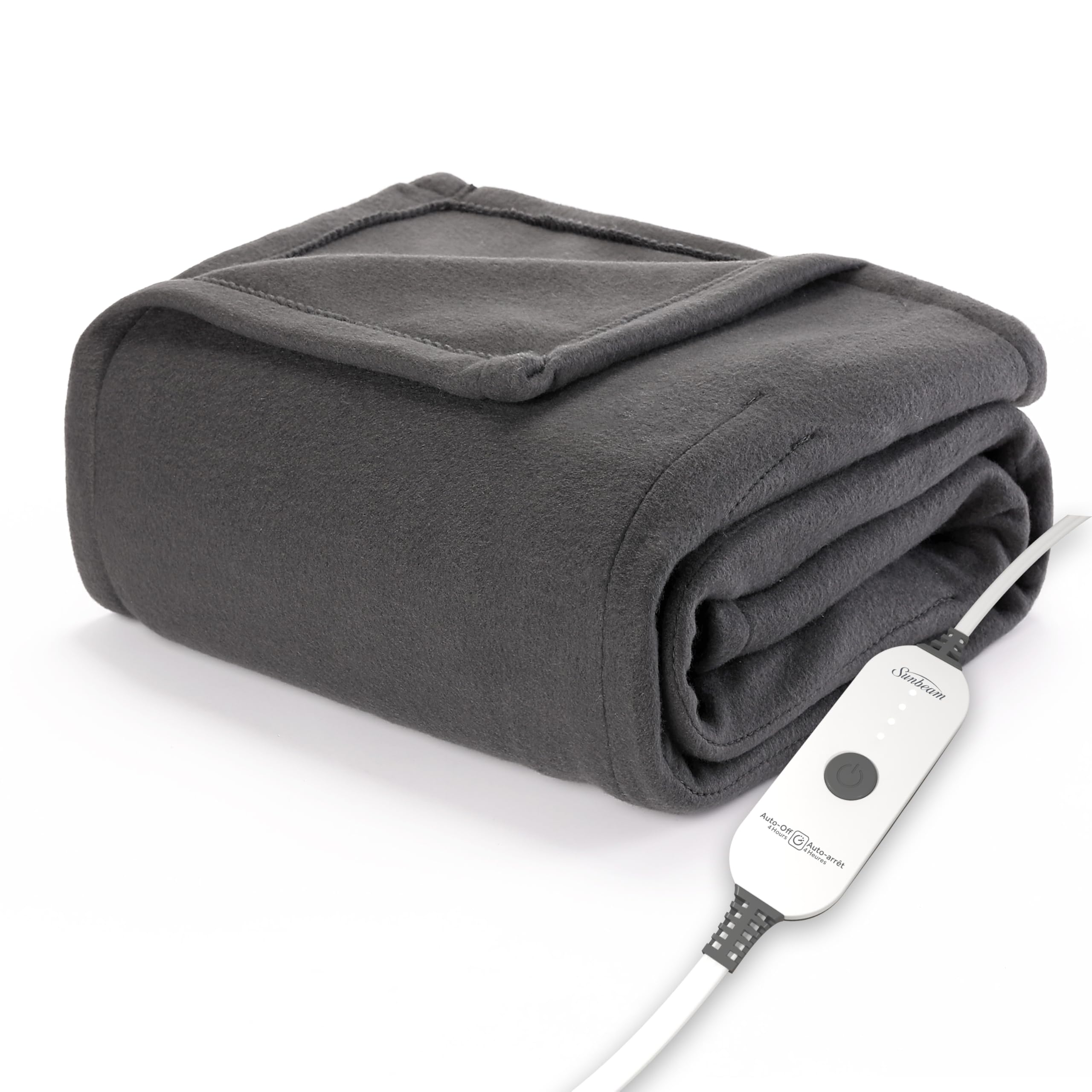 Photo 1 of Sunbeam Royal Ultra Fleece Heated Throw Electric Blanket, 50" x 60", 4 Heat Settings, 4-Hour Auto Shut-Off, Warming Throw for Couch or Bed, Fast Heating, Machine Washable, Warm and Cozy, Night Fog