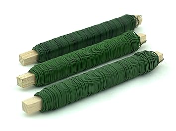 Wickeldraht grün 3x 100g Basteldraht Vorrats-Set 0,65mm Durchmesser auf Holzkern