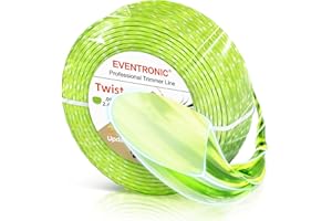 EVENTRONIC Weed Eater String, 095 Trimmer Line of 150-Feet(1/2LB), Trimmer Line for Universal Replacement, Twist Weed Wacker String Fits Medium& Heavy Grass&Weeds, String Trimmer Line of Yellow Premium Nylon