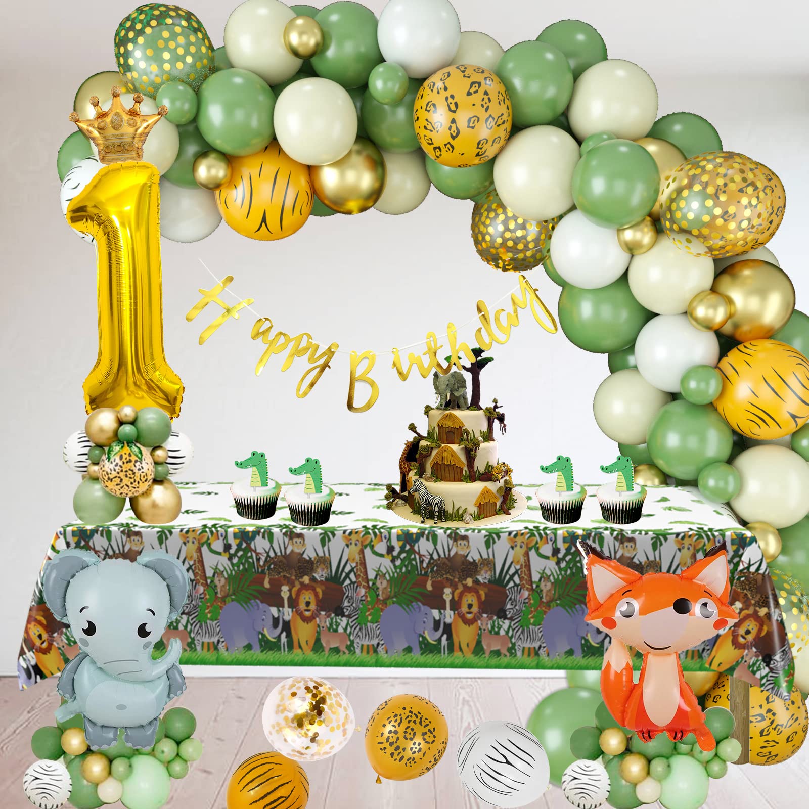 Mua Jungle Theme 1st Birthday Decorations Boy Safari Animals Party