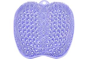 BESKAR Shower Foot Scrubber XL Larger Size Mat with Non-Slip Suction Cups - Cleans, Smooths, Exfoliates & Massages Your Feet 