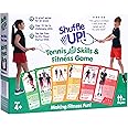 Shuffle Up Tennis Card Games - 70+ Fun & Active Skills Cards for Kids, Fitness Cards Develop Fundamentals, Stamina & Strength, Easy to Play for Kids | Multiple Skill Level Cards Include 2 Dices
