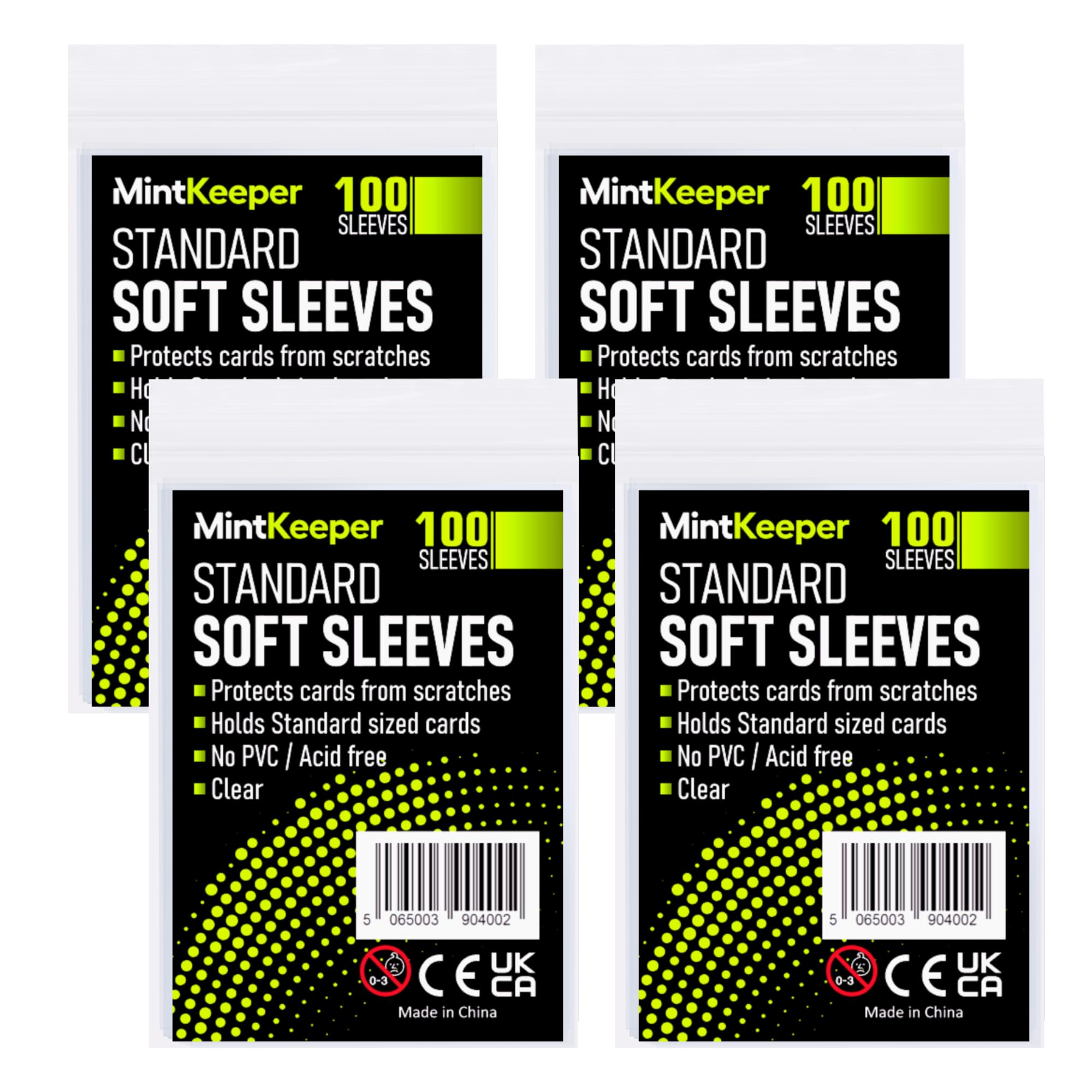 MintKeeper - Standard Soft Card Sleeves - Trading Card Penny Sleeves Compatible with Most Standard Sport and Trading Cards (4 Pack) โ image 1