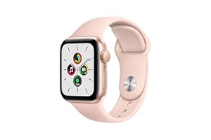 Apple Watch SE (GPS, 40mm) - Gold Aluminum Case with Pink Sand Sport Band (Renewed)