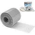 HOMWMPA Gutter Guard 5 inch, 304 Stainless Steel Gutter Sceen Mesh Roll, Leaf Filter Gutter Protection, Leaf Guards for Leaves, Branches, Debris, 40 Feet