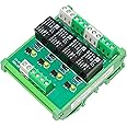 GAEYAELE 4 Channel Relay Module 1 SPDT DIN Rail Mount 12V DC/AC Interface Relay Module(FY-T734-12VACDC)