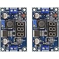2PCS LM2596 DC DC Step Down Converter Voltage Regulator LED Display Voltmeter 4.0-40V to 1.3-37V Buck Adapter Adjustable Powe
