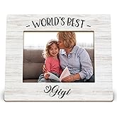 DIENADFX Gigi Picture Frames, Gigi Gifts, Grandma Gifts, Grandma Mother's Gay Gifts, Gigi Gifts for Grandma, Grandma Grandmother Photo Picture Frame, World’s Best Gigi Photo Frame for 5x7 Photos