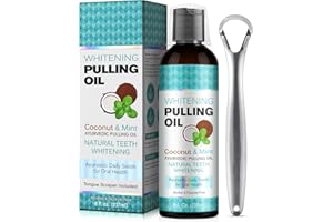 Oil pulling for teeth and gums, With Coconut & Peppermint Oil,Oral Care for Teeth and Gums, Fresh Breath Mouthwash, Mouthwash