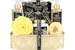 ARIOSEMONDE Spa Gifts for Women, Gift Set for Women Enchanted Orchid Scent, Home Spa Kit with Bubble Bath, Body Lotion, Bath Bomb, Bath Salt, Spa Gift Baskets for Women, Birthday Gifts for Women